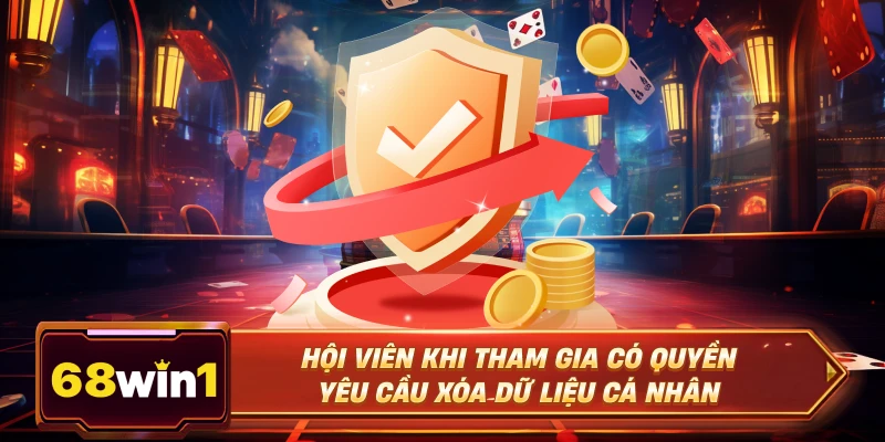 Hội viên khi tham gia có quyền yêu cầu xóa dữ liệu cá nhân